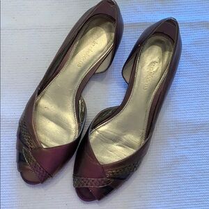 Liz Claiborne Gold/bronze/brown metallic flats. 8M​​​​​​​​​​​​​​​​​​